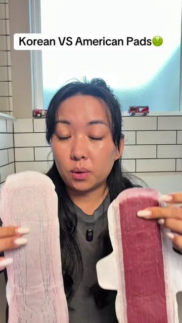 Korean VS American Pads, well… we know the answer 🙄 #cottonpads #femininehygeine #organicpads #periodstruggle #inertia @INERTIA US 