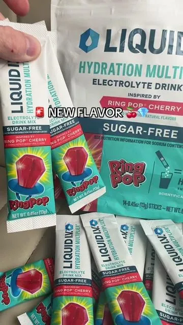 Ring pop cherry liquid IV @Liquid I.V. #electrolytes #hydration #newflavor 