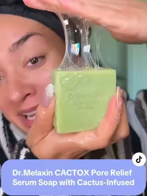 Wait… why is this soap acting like skincare? 😳 #drmelaxincactox #cactoxporereliefserumsoap #cactox #kbeauty #tiktokshopcreatorpicks @Dr.Melaxin  [Dr.Melaxin Official] CACTOX Pore Relief Serum Soap with Cactus-Infused Deep Cleansing for Soothing and Hydrating Care