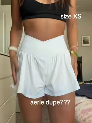 these for the summer😍 #flowyshorts #summershorts #aerie #modestfashion 