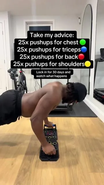 30 days locked in. Crazy results. 🔒🔥#fyp #gymtok #pushupchallenge #pushupboard #fitness 