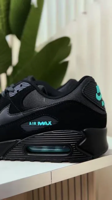the DETAILS guys!!! 🙌 shop now! #airmax90 #menssneakers #sneakertok #blackairmax 