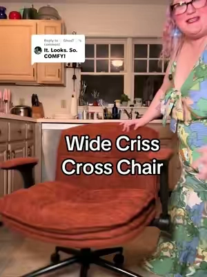 Replying to @♡ GhosT ♡ Dowinx Wide Criss Cross Chair, Plus Size Chair ✨ #crisscrosschair #officechair #plussizechair #chair #tiktokshopmothersday 