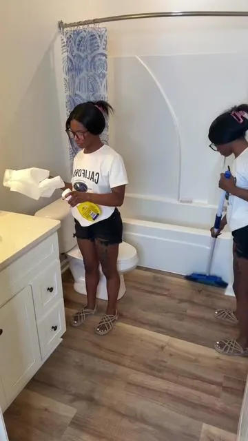 My bathroom definitely needed a little tlc, and this Storage Cabinet fits perfectly in here🚽💕✨!! @Walsunny Furniture  Everything is coming together so nicely 🥹🙌🏾! #fyp #furniture #blackgirlmagic #kamilekamile #storagecabinets 