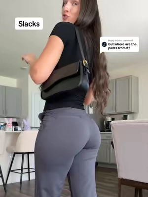 Replying to @her These look like dress pants but they’re actually leggings 🤯🤌🏻 @G4Free Store  #g4free #dresspants #slacks #greypants #leggings 