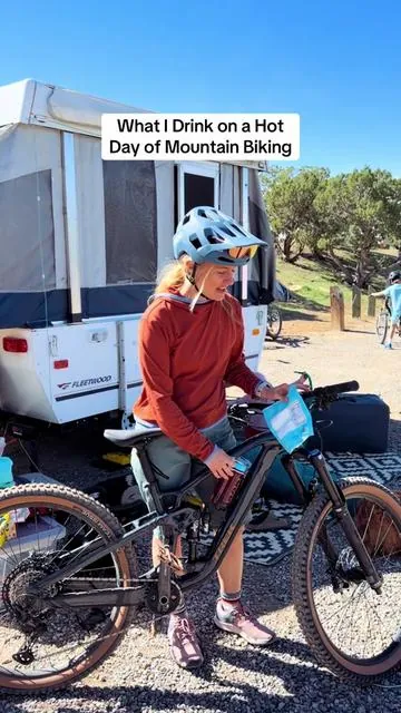 STAY HYDRATED OUT THERE #girlswhobike #mountainbiking #campinglife #electrolytes @