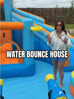 Rent it once or twice… or just own it?? Fingers crossed for a restock of this color but have you seen the pink!? Comes with everything you need, plus the air pump. 🙌🏼☁️ #waterslide   #kidssummeractivities  #momfinds #outdoortoys #bouncehouse 