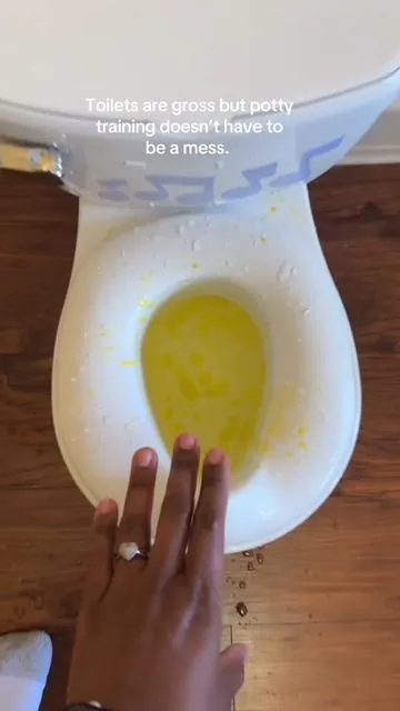 This helped lessen the mess and stress of potty training. 