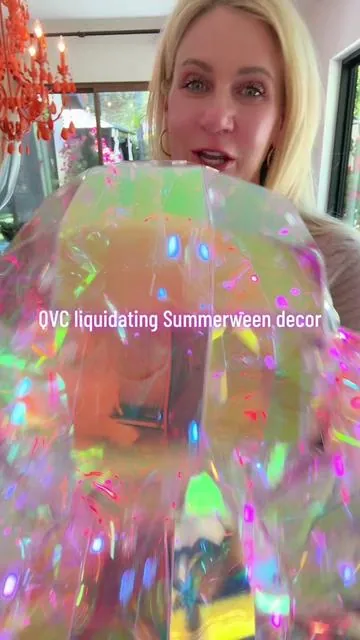 @QVC, Inc put thier Hay and Harvest Halloween prismatic hologram decor on sale today. Pays to be early for Summerween! #summerween #summerweenideas #halloweendecor #tiktokshopstockup #halloweenlights 
