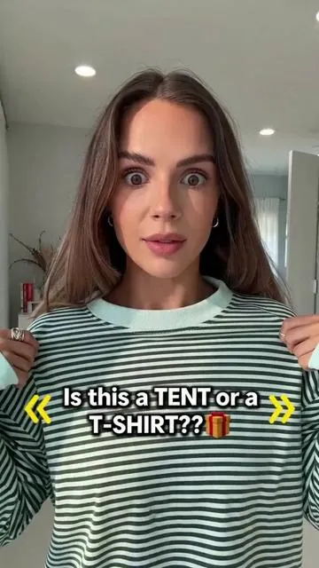 Simple Casual Loose Fit Striped Long Sleeve T-Shirt, Round Neck, H-Type Silhouette, Short Length, Perfect for Daily Wear #womenshirt #stripedtwopieceset #shortsleeveshirts #oversizedtops #ootdforwomen #tiktokshopcreatorpicksfashionstatementchristmas67graphictee #cutebasictops #longsleevepolo #womensgraphictee #turtleneckshirt
