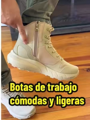 Botas tácticas cómodas y ligeras, punta resistente a impactos, suela antideslizante, construcción, landscaping o actividades al aire libre #tiktokshopcreatorpicks #tiktokshopstockup #workshoes #workboots #tacticalboots 