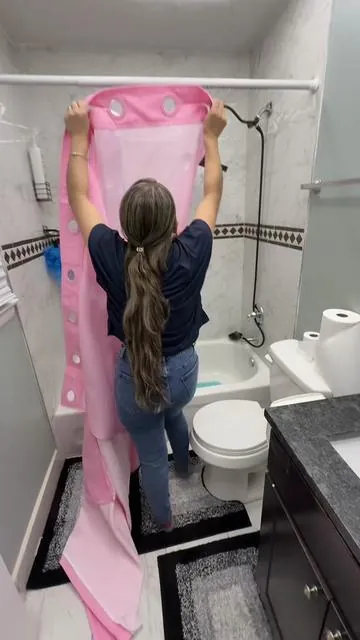 Cortina de baño impermeable#Curtain #Waterproo  #Shower #tiktokchopcreatorpicks #tiktokshopmothersday 