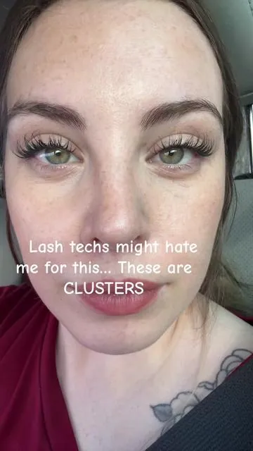 #falselashes #clusterlashes #eyelashextensions #lash #clusters 