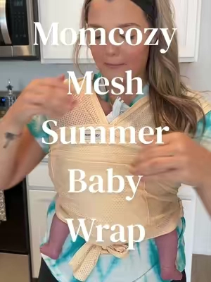 Newborn must have her baby wearing during the summer!✨☀️😳 #momcozy #babywrap #newbornmusthaves 