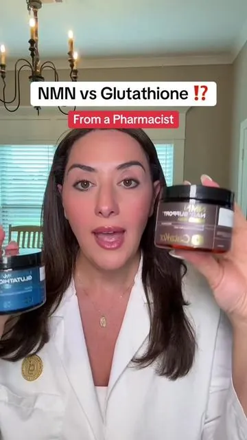 NMN and glutathione both work differently and are great when taken together!  #glutathione #tiktokshopspotlight #tiktokshopcreatorpicks #tiktokshopstockup #catakornewarrivals 