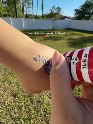 Universal glitter for body, hair & face ✨🇺🇸  #FourthOfJuly #BodyGlitter #HairGlitter #4thofjuly 
