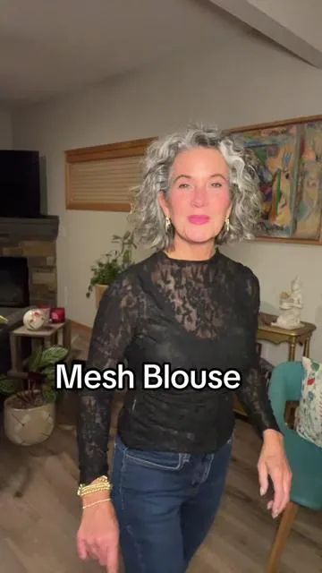 This is definitely a staple item in my closet and I will have this blouse forever! #meshblouse  #womensfashion  #meshtop  #classy  #stylish 