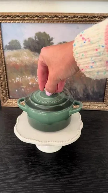Le Creuset mini stoneware is so gorgeous! You can’t go wrong with le creuset! #lecreuset #stoneware #ad #kitchenessentials #hostingideas 