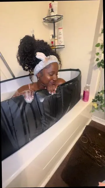 fully submerged and a little tipsy in my portable bath 🫧🛁😊😇🧼  THIS IS NOT AN AD, paid for this with my own adult money . #creatorsearchinsights 