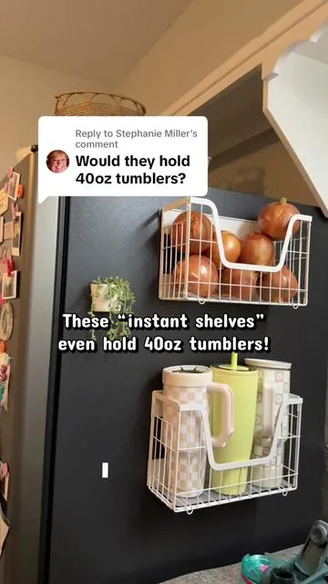 Replying to @Stephanie Miller Great idea! Also, I added three different brands of cups for perspective!  ##magneticshelves##kitchenstorage##organizedkitchen##classroomorganization##homeorganization