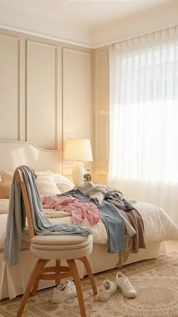 This made my room feel 10x cleaner instantly! Why did I wait so long???  #homeorganization #furniturefinds #bedroommakeover #apartmentdecor #smallhome 