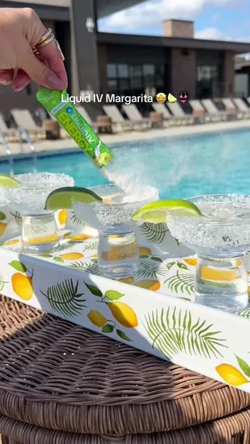 New Liquid IV Margarita Mocktail Energy drink…HELLO #liquidiv #liquidivhydration #electrolytes #margarita #mocktail 