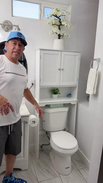 Organizador para baño 🚽 🛁#toiletstorage #organizador #bañoorganizado #muebleparabaño #tiktokshopcreatorpicks 