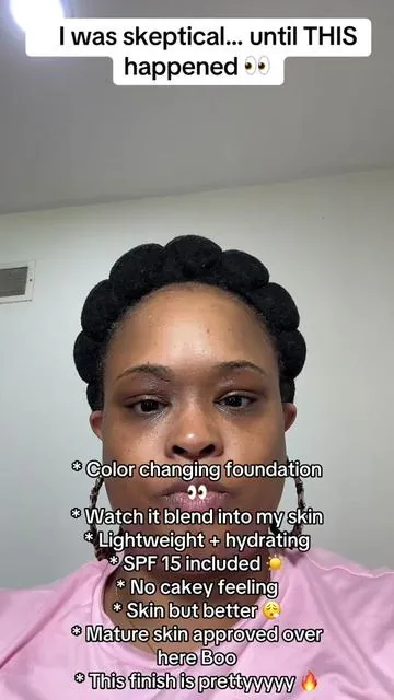 Booooo… this foundation blended into my skin SO good 😮‍💨🔥 Mature skin friendly and lightweight too! #Smooche #FoundationReview #MatureSkinMakeup #BeautyFinds #TikTokShopFinds     