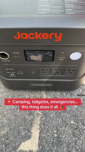 Camping trips, power outages, tailgates, road trips, RV life, outdoor events — this portable power station is built for real everyday use ⚡️🔋 Runs appliances, tools, TVs, mini fridges, fans, and more without the noise or fumes of a gas generator. Perfect for emergency backup and summer adventures 🏕️☀️ #campinggear #offgridliving #jackery #solarpower #rvlife 