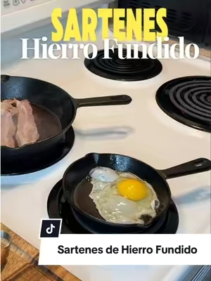 Sartenes de hierro fundido, aptos para usar en hornos, parillas, fogones de inducción y eléctricos.@Utopia Brands #tiktokshopcreatorpicks #sartenes #cocina #summerVibes 