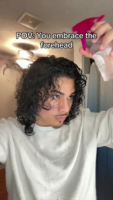 Curly Slick back with curtains Should I get a mid taper under cut chat? @BASED  #curlyhairslickback #curlyhairroutine #hairtok #miguel #hairroutine 