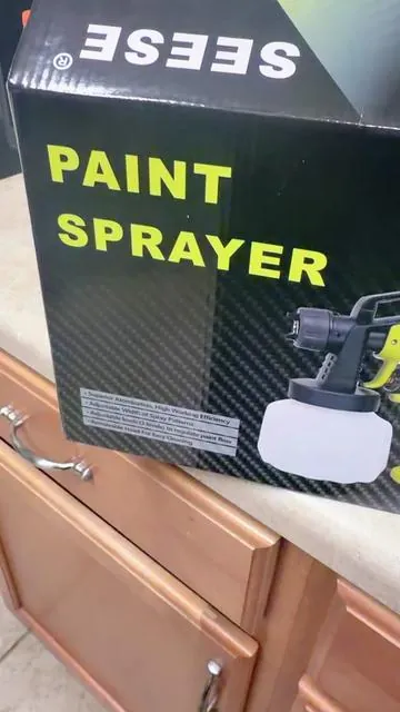 【FathersDayGift】SEESE Paint Sprayer,Equipped with a 1200ml Large-Capacity Spray Gun and Cleaning Accessories, Adjustable Flow Control, 4 Nozzles, and 3 Spray Modes. Easy to Clean and Suitable for Painting Furniture, Fences, Walls, Doors, Windows. fathersd@@SEESE Store##paint##spray##fence##foryoupage##fyp