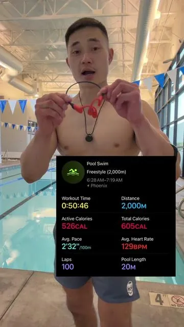Open Swim Pro Headphones - Headphones you can wear while you’re swimming! #openswimpro #swimmingheadphones #shokzheadphones 