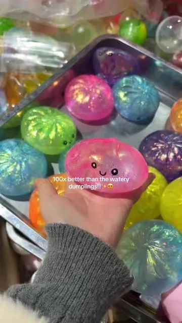 Ok!! The colorful ones are so cute too!! 😍  #squishy #squishydumpling #dumplingsquishy #squishycollection #squishytoy 