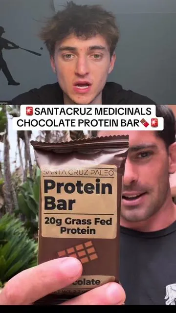 SANTACRUZ FINALLY RELEASED HIS CHOCOLATE PROTEIN BAR🍫 #santacruzmedicinals #proteinbar #chocolate #healthy #fyp @Santa Cruz Paleo @SantaCruzPaleo #vitaclips 