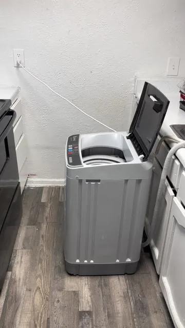 【Father's Day Gift】ZOKOP XQB82-6C08 Full-Automatic Washing Machine Top Load Portable Compact Laundry Washer Spin with Drain Pump,10 programs 8 Water Level Selections with LED Display 17.8 Lbs Capacity, black