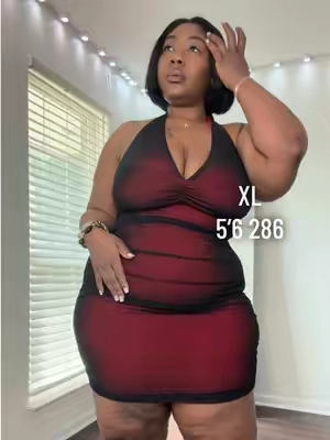 Bodycon halter dress super stretchy and good tummy control #bodycondress #dress #halterdress #tiktokshopdress 
