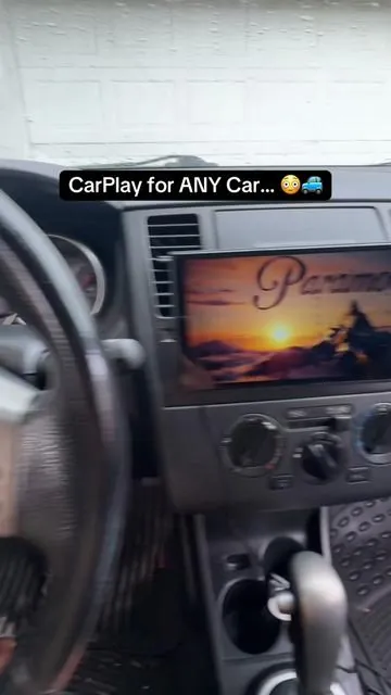 This has gotta be the coolest upgrade for any car 🎬 #car #carplay #carplayadapter #oldcar 