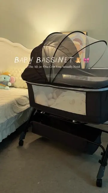 Don't make my unsafe co‑sleeping mistake! 😫The 3‑in‑1 Versatile Crib is the baby‑safe sanity hack you need. PRICE DROP! 📉 Grab yours! 👇 #babybassinet #babybassinetforbaby #babyitems #stablesleep #momtobe