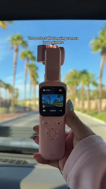 The cutest pink vlogging camera 😍✨ Crisp 4K quality & affordable ✨ #vloggingcamera #pinkcamera #beginnercamera #contentcreatormusthaves #dealsforyoudays 