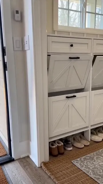 Say goodbye to entryway shoe clutter! 👋 This rustic farmhouse shoe cabinet brings smart organization to your home. Featuring 4 flip drawers and 2 extra storage drawers, it's perfect for keeping your space tidy. Its slim, narrow design fits beautifully in hallways or by the front door, adding both style and function. Elevate your entryway organization today! Tap to shop. #shoecabinet #entrywaystorage #dealsforyoursdays #AIGC #Moras