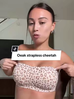 Everything I’ve ever wanted in a strapless bra. Jelly material, no slip, push-up, and CHEETAH