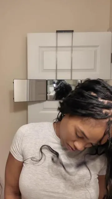 Miracle Knots with braiding hair for a lil length for vacation 🤭 ( I used 5 x Feathered Crochet hair | Body Wave | @oqhairshop @OQHAIR ) #oghair #crochethair #bodywave #protectivehairstyles #atlbraids