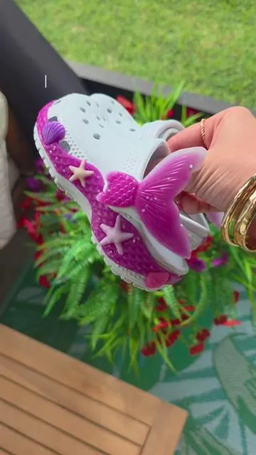 the cutest Crocs for kids! New color changing mermaid Crocs @Crocs #crocs #kidscrocs #toddlershoes #fulfilledbytiktok #dealsforyoudays 