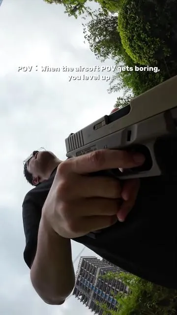 Make your WOW shots with this🤯 #WD001Q#Airsoft #AirsoftPOV #Wargame #Vlogger #FYP #TechTok #mount #allinone