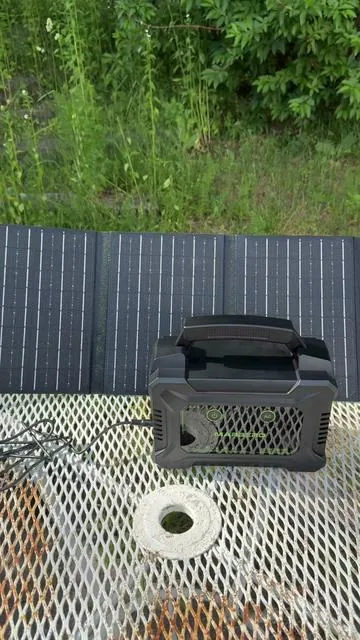 【Father's Day Gift】MARBERO 222Wh Solar Generator with 40W Solar Panel Portable Power Station 2 x 200W AC Outlets(300W Surge) 11 Output Ports Built-in Flashlight for Vanlife Camping Emergency High Capacity Battery Usb Rechargeable Battery##summerVibes##fathersday##powerstation##solar##generator@@MARBERO