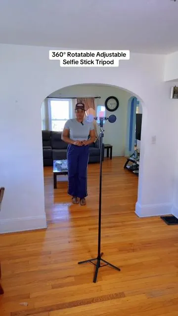 360° Rotatable Adjustable Selfie Stick Tripod #autofacetracking #tripod #selfiestick #contentcreator #tiktokshopcreatorpicks 