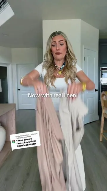 Replying to @Heather✨ Midsize Fashion I’m 5’2” 110# 27.5 ”waist 37.5” hips Sz:S reg here 

Halara Linen blend pants with a soft linen and viscose blend, a comfortable drawstring waist, and the ability to choose your length — the kind of summer pants that make getting the right fit so much easier whether you’re petite, regular, or tall 

#linenpants #summerpants #FullfilledByTikTok #TikTokShopSummerTurnUp #DealsForYouDays

@Halara Glam @Halara_official thank you for gifting this to try 