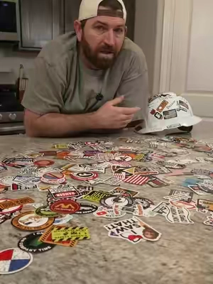 Blue collar hard hat stickers for construction workers, mechanics, welders, and tradesmen. Funny work stickers made for blue collar workers. #bluecollar #construction #dealsforyoudays #tiktokshopcreatorpicks 