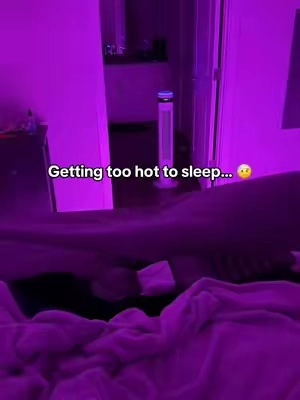 This fan makes my room feel amazing 🤩🩵💤 #coolingdown #hotsleeper #sleeptips #sleephelp #summerheat 